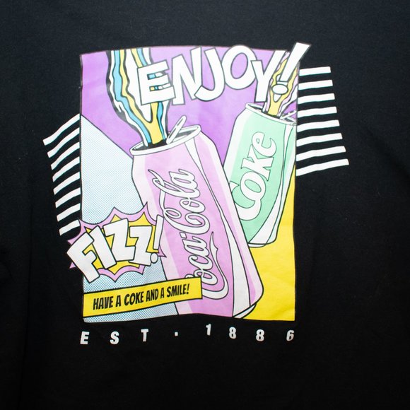 Coca-Cola Graphic Cropped Long Sleeve Top size XL - Picture 5 of 5